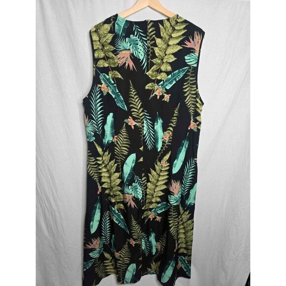 SHEIN curve 4XL Plus Tropical Print Twist Front Dress - Picture 7 of 10